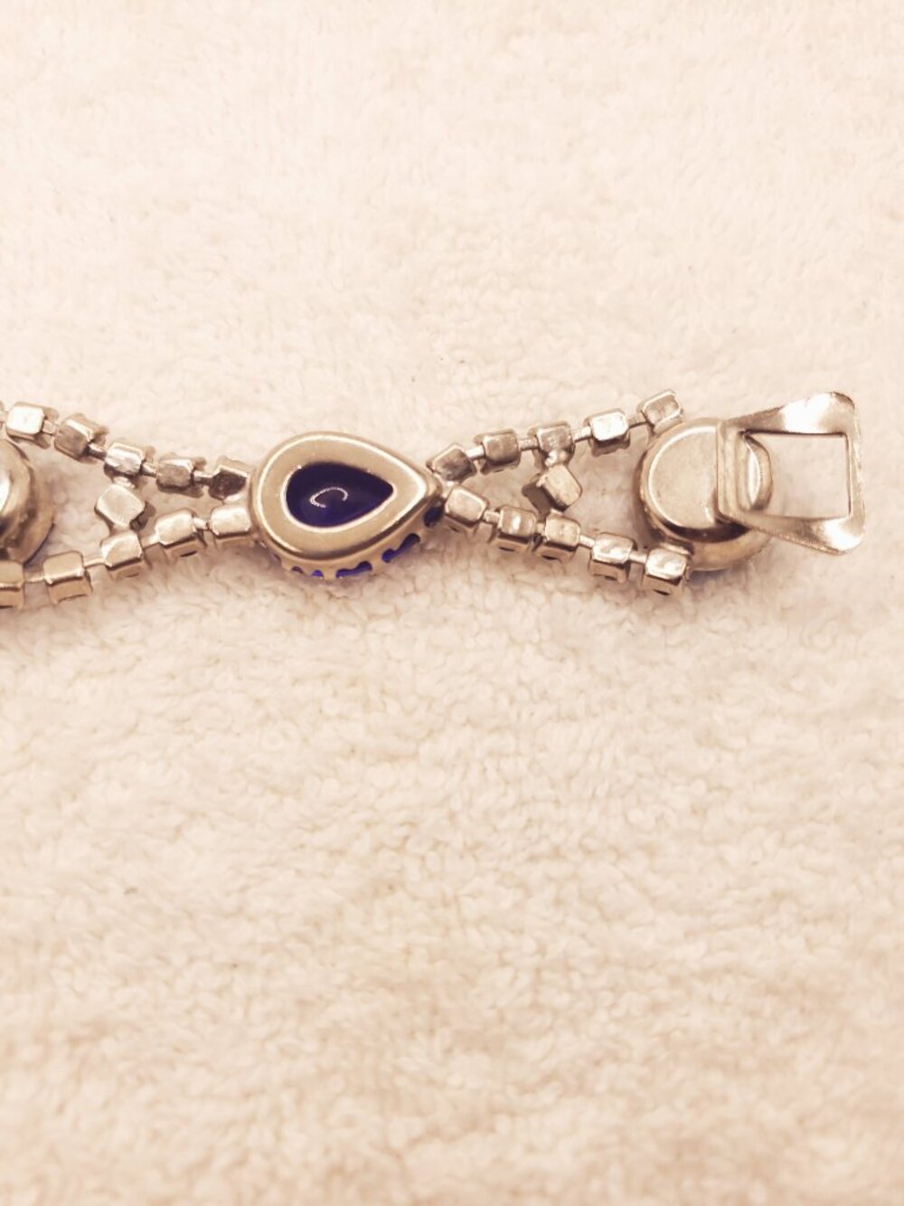 1 Blue Gem Stone Bracelet, item # B-1506 ,.  wt. 23 grams - Picture 8 of 13